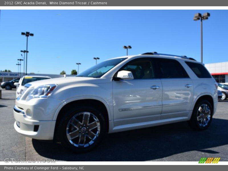 White Diamond Tricoat / Cashmere 2012 GMC Acadia Denali