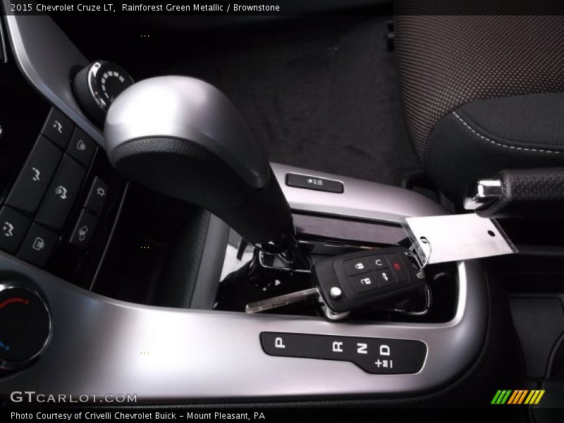 Rainforest Green Metallic / Brownstone 2015 Chevrolet Cruze LT