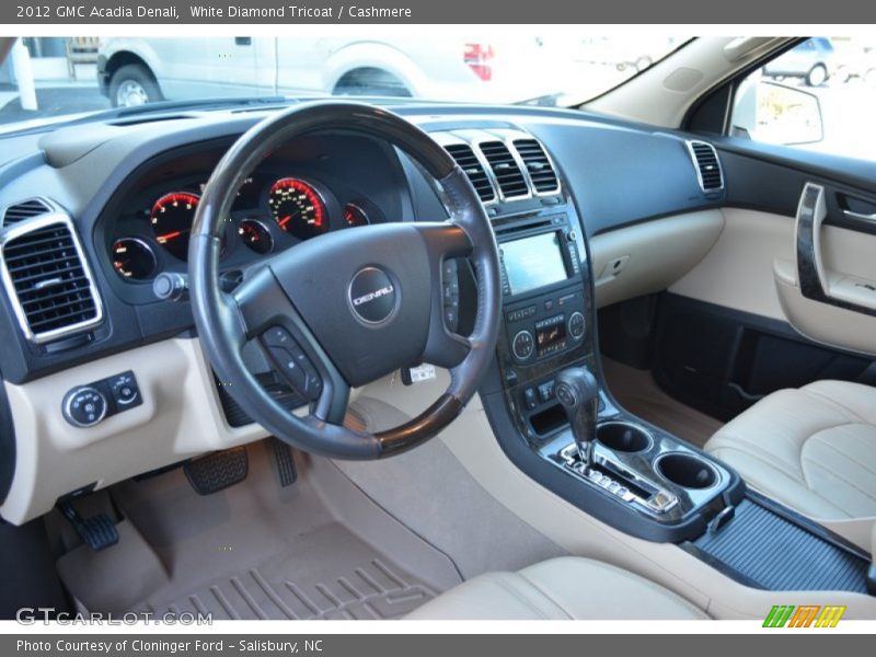 White Diamond Tricoat / Cashmere 2012 GMC Acadia Denali