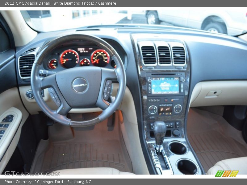 White Diamond Tricoat / Cashmere 2012 GMC Acadia Denali