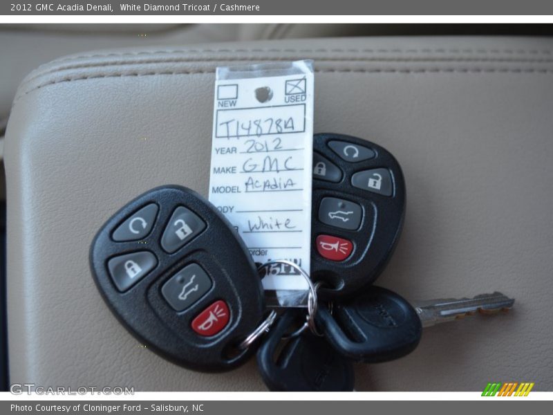 White Diamond Tricoat / Cashmere 2012 GMC Acadia Denali