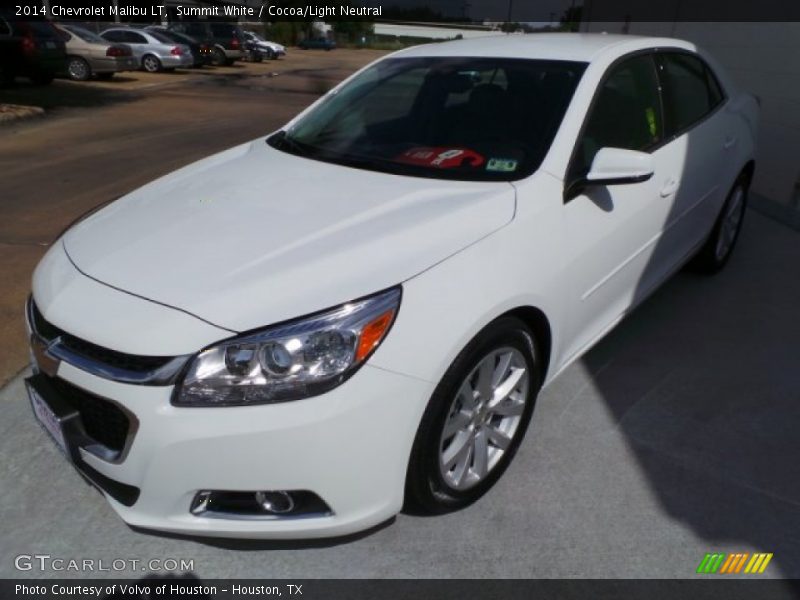 Summit White / Cocoa/Light Neutral 2014 Chevrolet Malibu LT