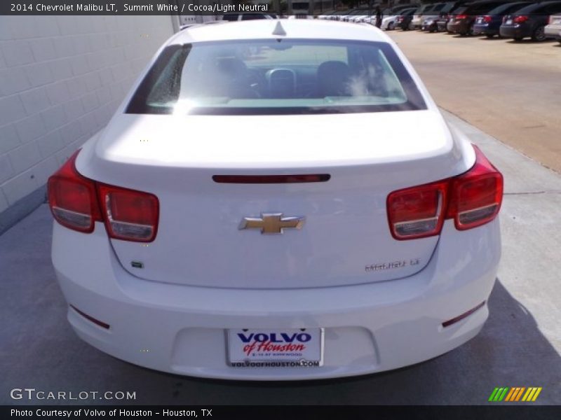 Summit White / Cocoa/Light Neutral 2014 Chevrolet Malibu LT