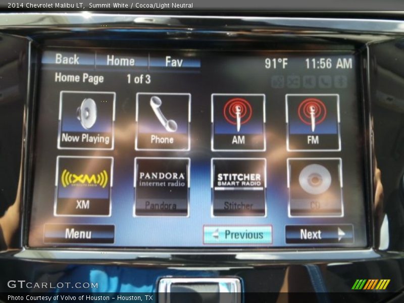 Summit White / Cocoa/Light Neutral 2014 Chevrolet Malibu LT