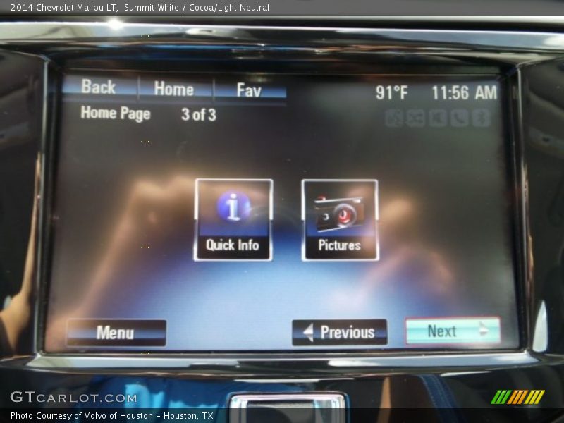 Summit White / Cocoa/Light Neutral 2014 Chevrolet Malibu LT