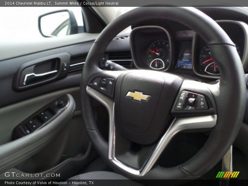 Summit White / Cocoa/Light Neutral 2014 Chevrolet Malibu LT
