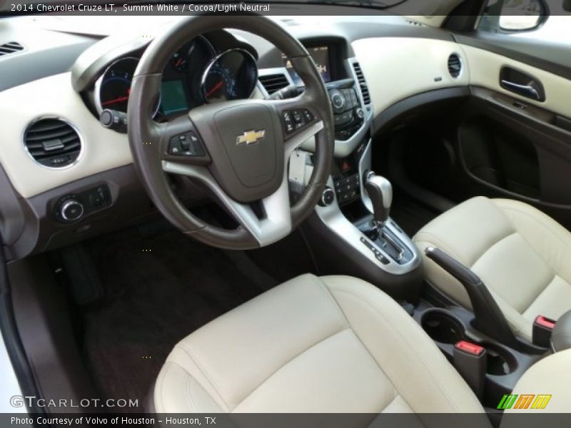 Summit White / Cocoa/Light Neutral 2014 Chevrolet Cruze LT