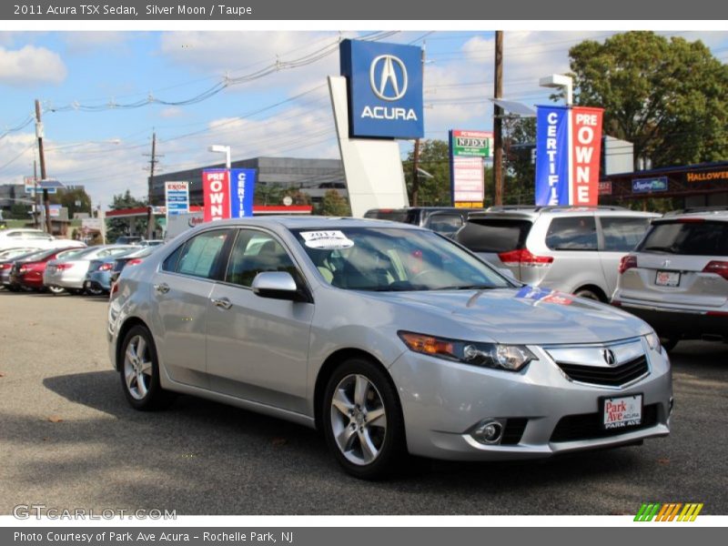 Silver Moon / Taupe 2011 Acura TSX Sedan