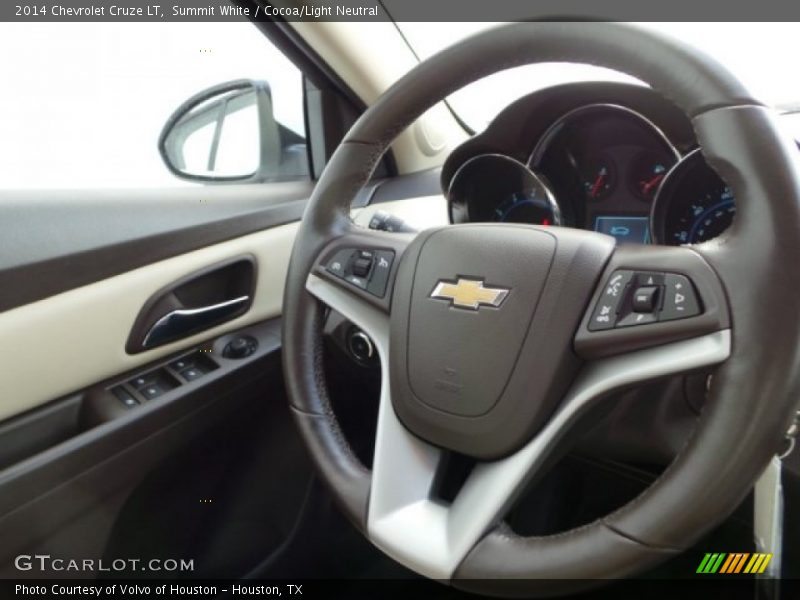Summit White / Cocoa/Light Neutral 2014 Chevrolet Cruze LT