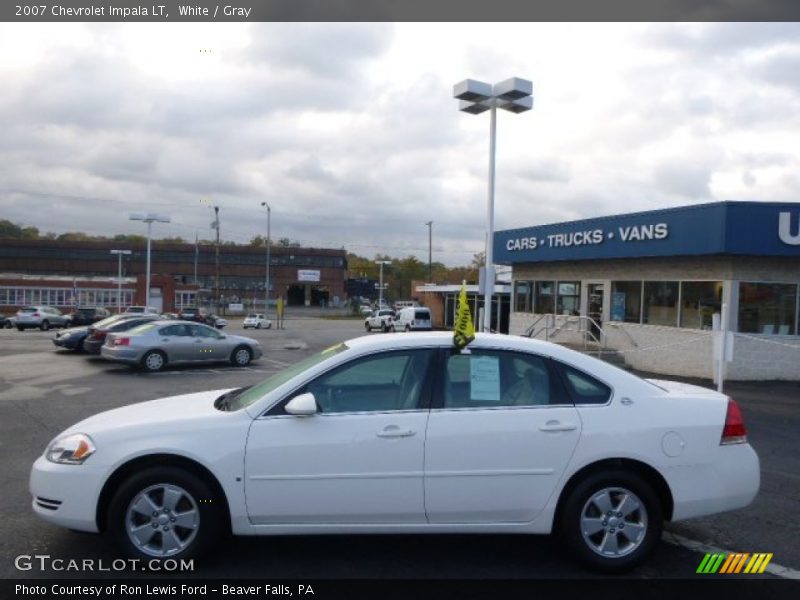 White / Gray 2007 Chevrolet Impala LT