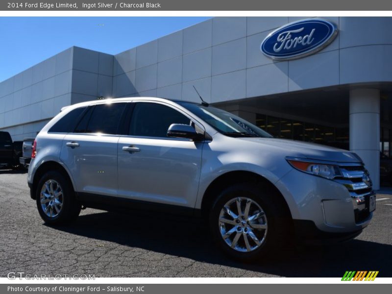 Ingot Silver / Charcoal Black 2014 Ford Edge Limited
