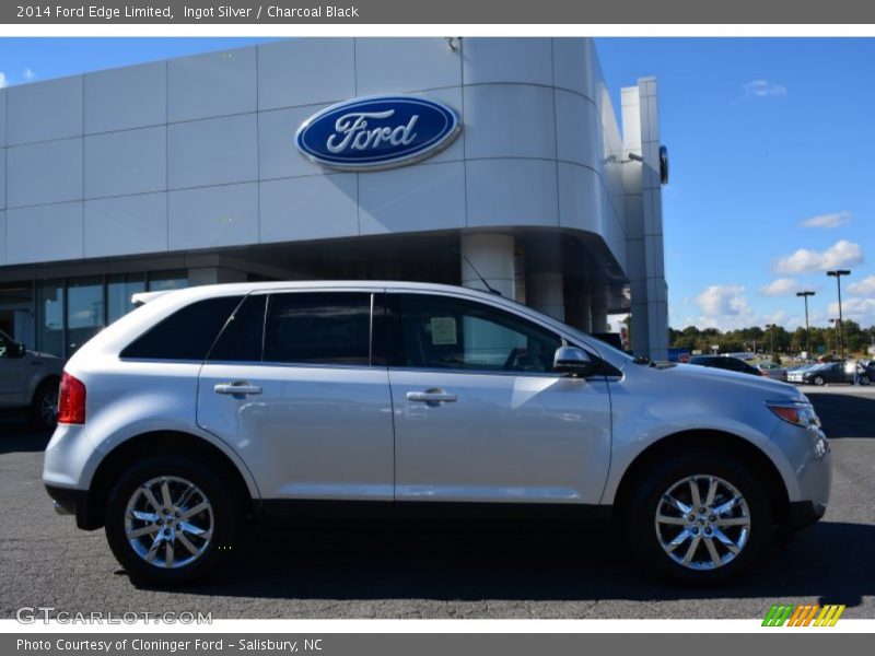Ingot Silver / Charcoal Black 2014 Ford Edge Limited