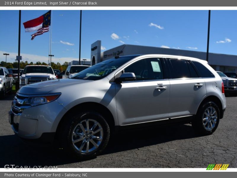 Ingot Silver / Charcoal Black 2014 Ford Edge Limited