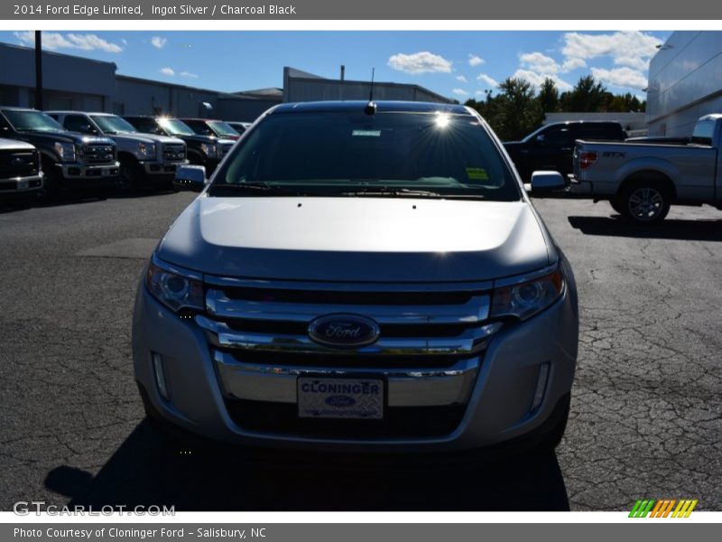 Ingot Silver / Charcoal Black 2014 Ford Edge Limited