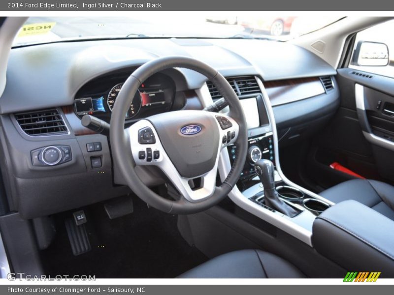Ingot Silver / Charcoal Black 2014 Ford Edge Limited