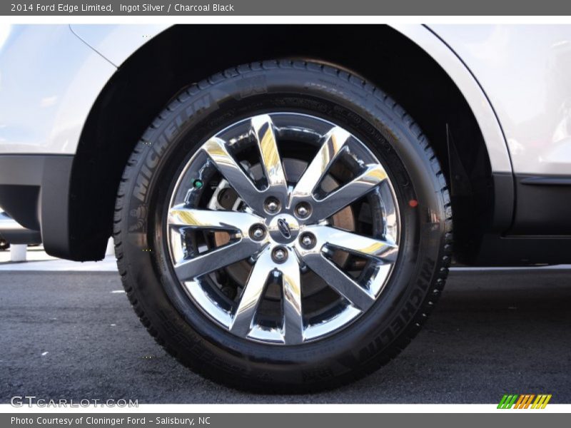 Ingot Silver / Charcoal Black 2014 Ford Edge Limited