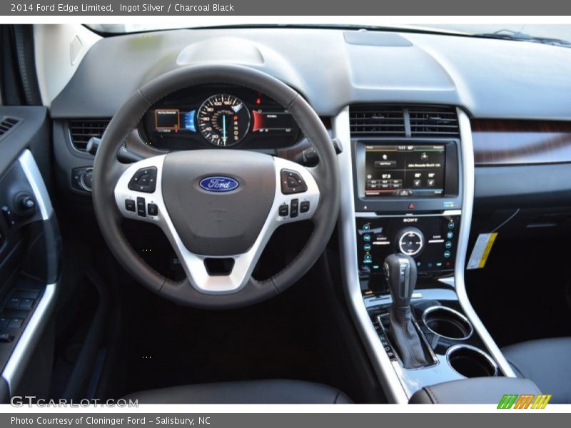 Ingot Silver / Charcoal Black 2014 Ford Edge Limited