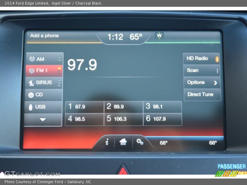 Ingot Silver / Charcoal Black 2014 Ford Edge Limited
