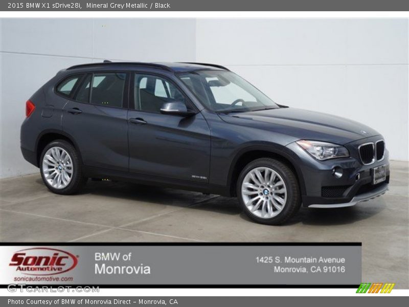 Mineral Grey Metallic / Black 2015 BMW X1 sDrive28i