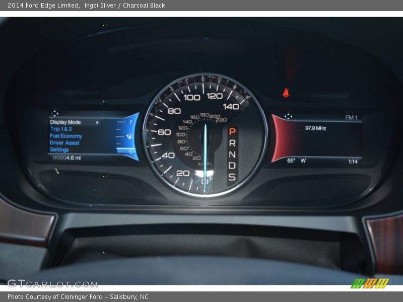 Ingot Silver / Charcoal Black 2014 Ford Edge Limited
