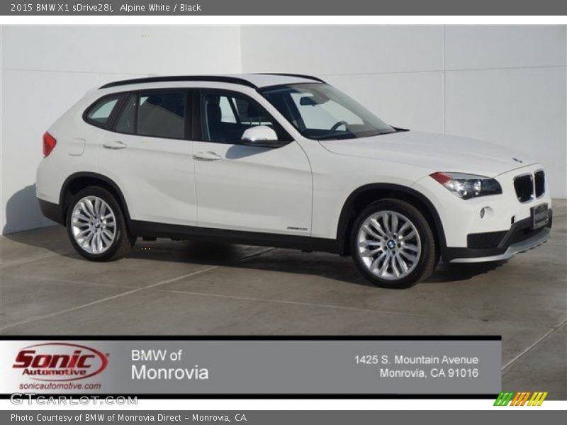 Alpine White / Black 2015 BMW X1 sDrive28i