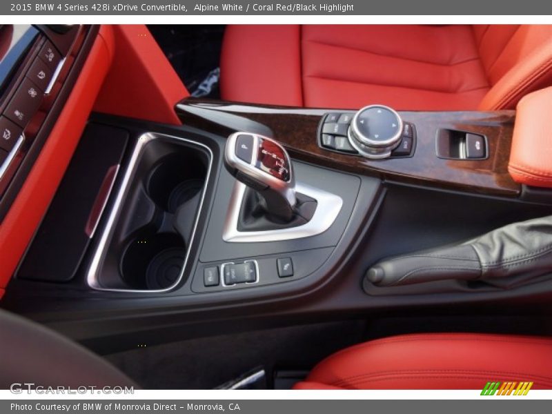 Alpine White / Coral Red/Black Highlight 2015 BMW 4 Series 428i xDrive Convertible