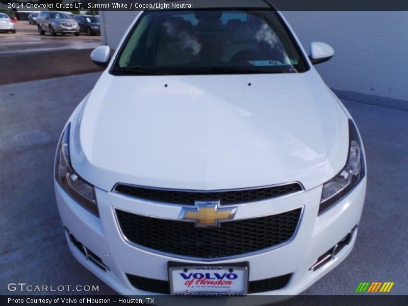 Summit White / Cocoa/Light Neutral 2014 Chevrolet Cruze LT