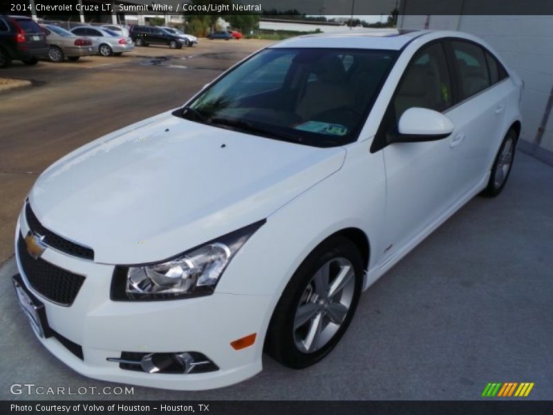 Summit White / Cocoa/Light Neutral 2014 Chevrolet Cruze LT