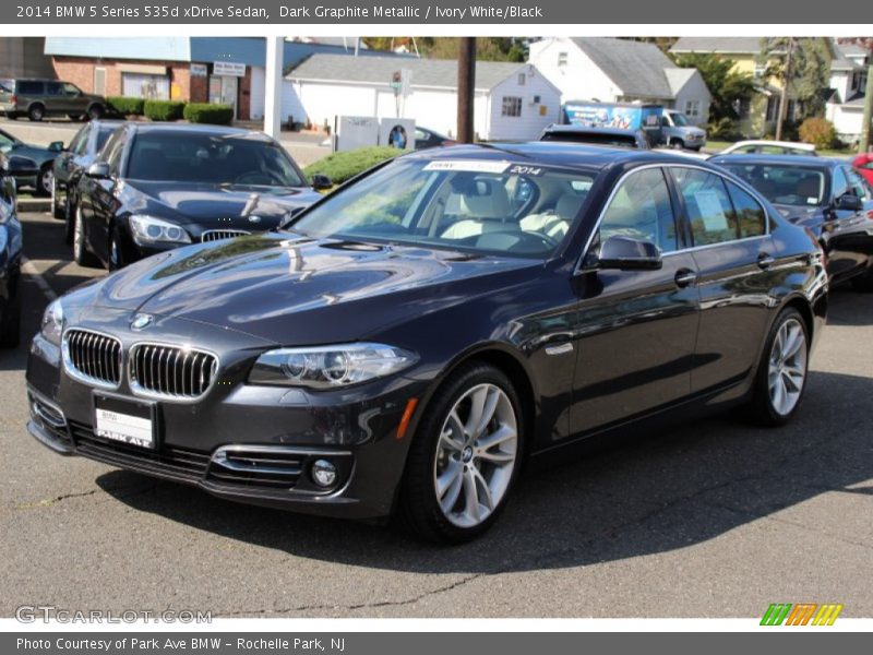 Dark Graphite Metallic / Ivory White/Black 2014 BMW 5 Series 535d xDrive Sedan