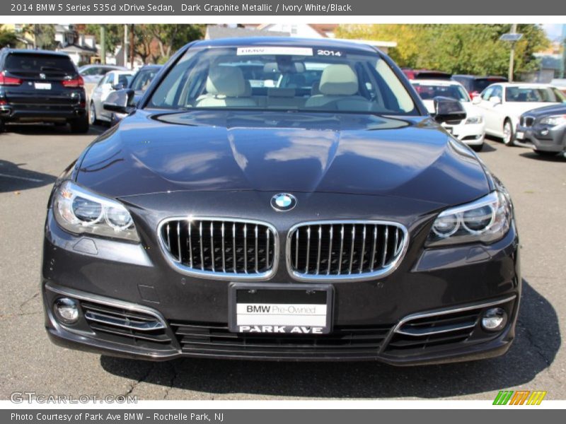Dark Graphite Metallic / Ivory White/Black 2014 BMW 5 Series 535d xDrive Sedan