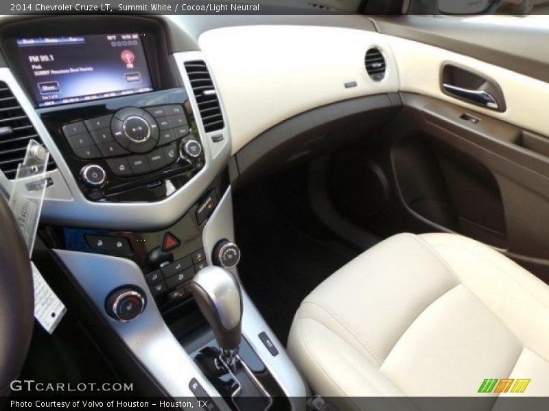 Summit White / Cocoa/Light Neutral 2014 Chevrolet Cruze LT
