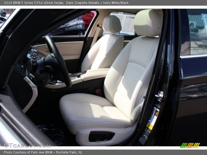 Dark Graphite Metallic / Ivory White/Black 2014 BMW 5 Series 535d xDrive Sedan