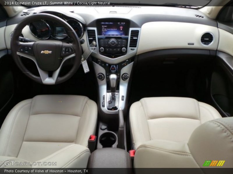 Summit White / Cocoa/Light Neutral 2014 Chevrolet Cruze LT