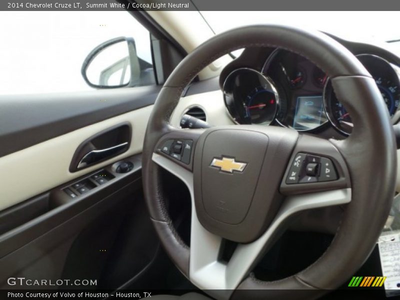 Summit White / Cocoa/Light Neutral 2014 Chevrolet Cruze LT