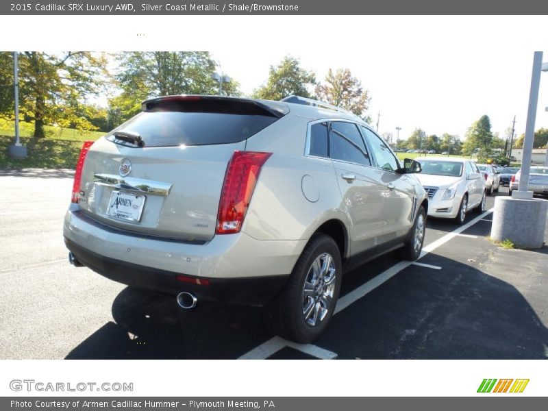 Silver Coast Metallic / Shale/Brownstone 2015 Cadillac SRX Luxury AWD