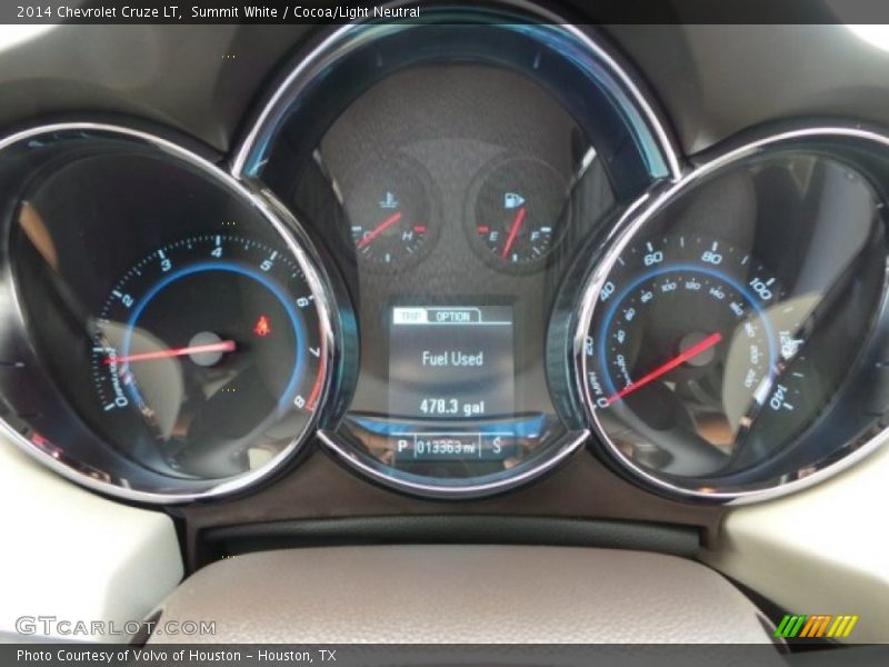 Summit White / Cocoa/Light Neutral 2014 Chevrolet Cruze LT