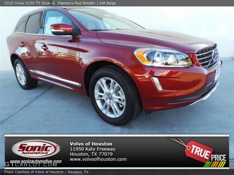 Flamenco Red Metallic / Soft Beige 2015 Volvo XC60 T5 Drive-E