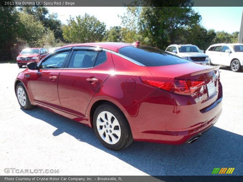 Spicy Red / Beige 2011 Kia Optima LX