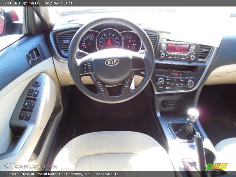 Spicy Red / Beige 2011 Kia Optima LX