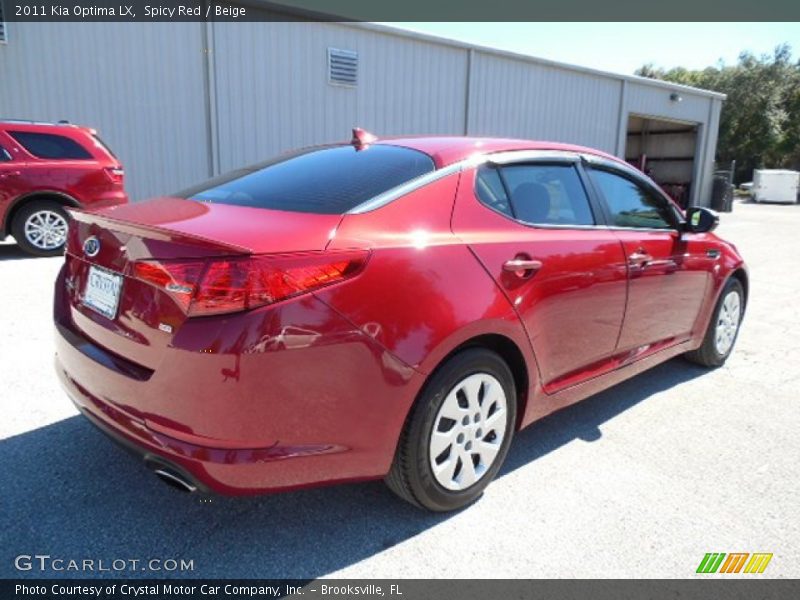 Spicy Red / Beige 2011 Kia Optima LX