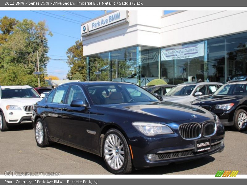 Imperial Blue Metallic / Saddle/Black 2012 BMW 7 Series 750i xDrive Sedan