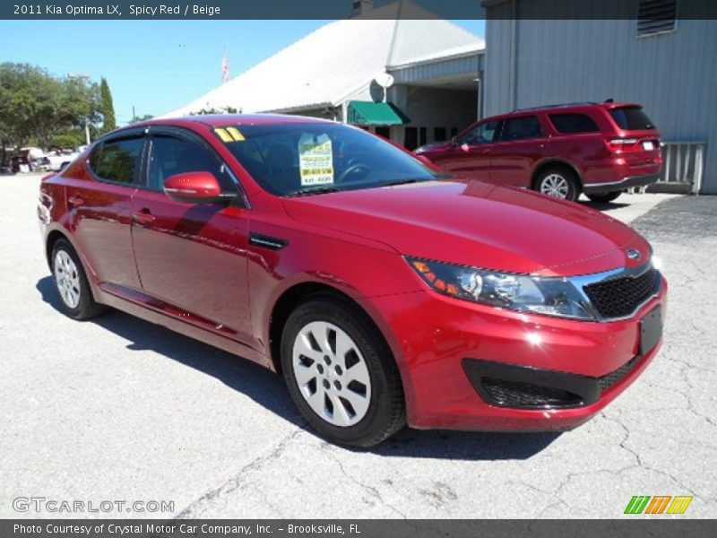 Spicy Red / Beige 2011 Kia Optima LX
