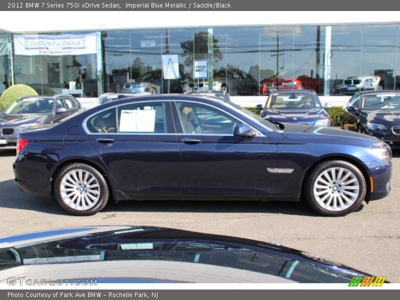 Imperial Blue Metallic / Saddle/Black 2012 BMW 7 Series 750i xDrive Sedan