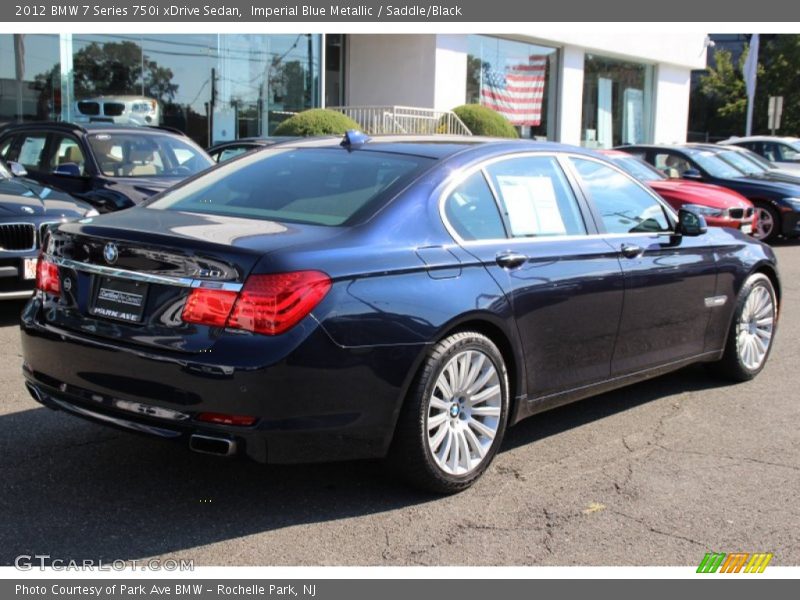 Imperial Blue Metallic / Saddle/Black 2012 BMW 7 Series 750i xDrive Sedan