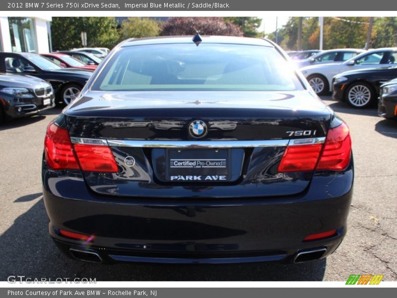 Imperial Blue Metallic / Saddle/Black 2012 BMW 7 Series 750i xDrive Sedan