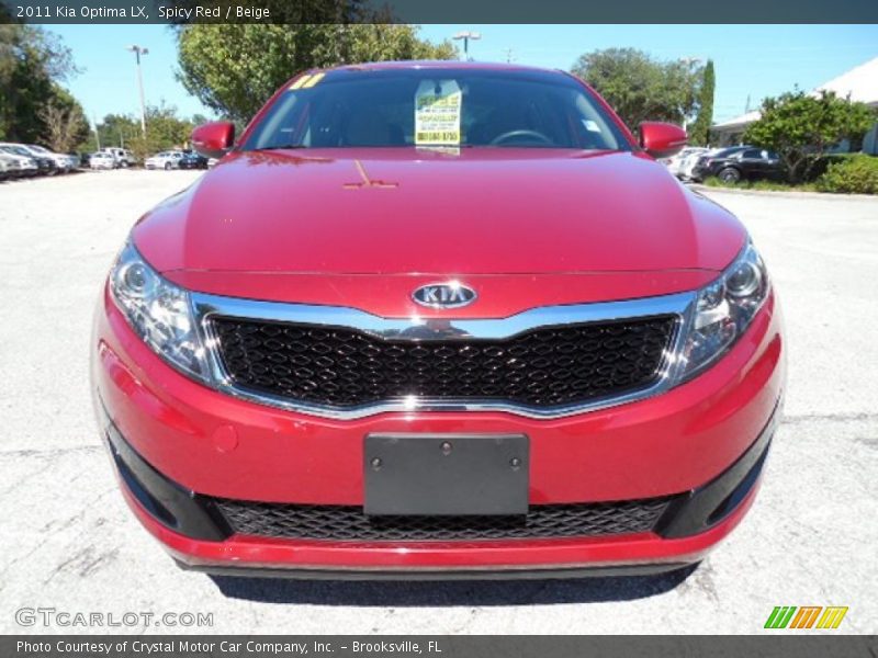 Spicy Red / Beige 2011 Kia Optima LX