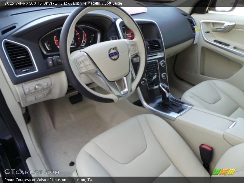 Black Sapphire Metallic / Soft Beige 2015 Volvo XC60 T5 Drive-E