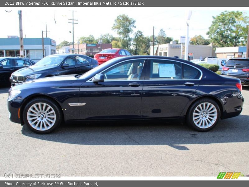 Imperial Blue Metallic / Saddle/Black 2012 BMW 7 Series 750i xDrive Sedan