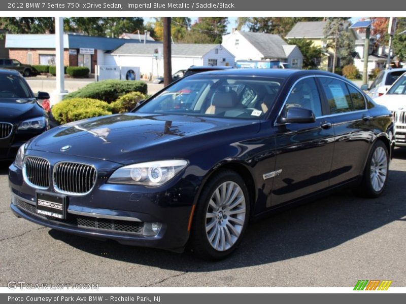 Imperial Blue Metallic / Saddle/Black 2012 BMW 7 Series 750i xDrive Sedan