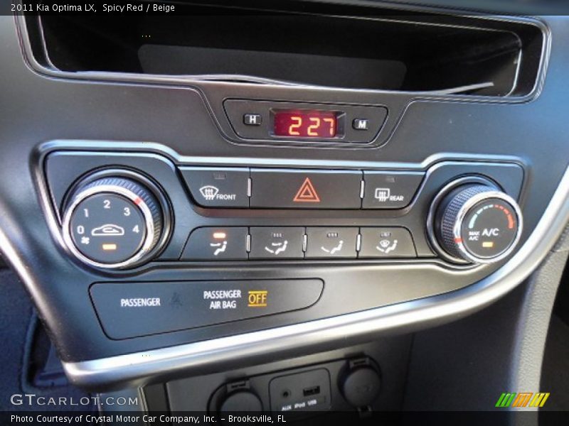 Spicy Red / Beige 2011 Kia Optima LX